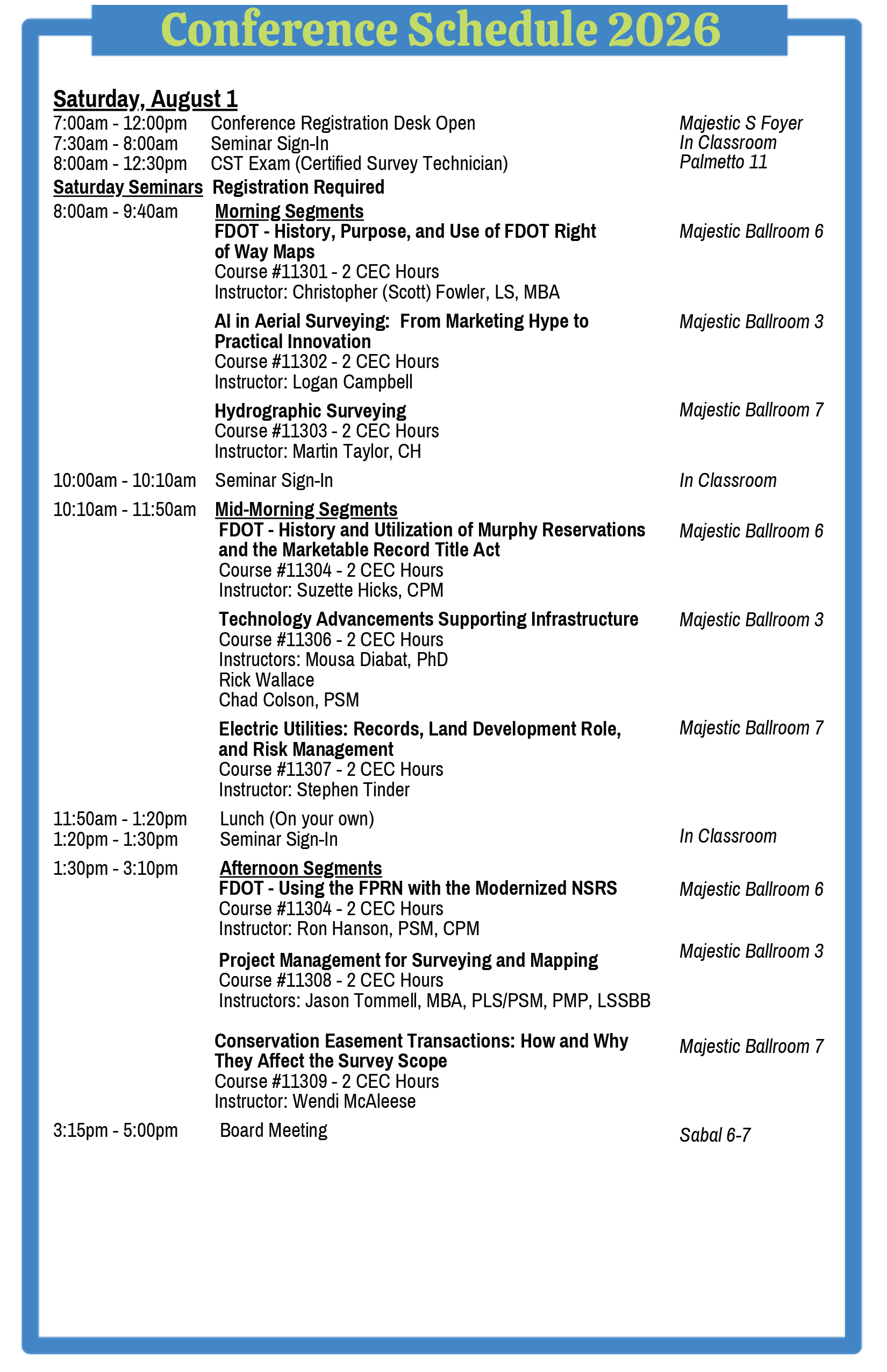 2026 Conf. Schedule B